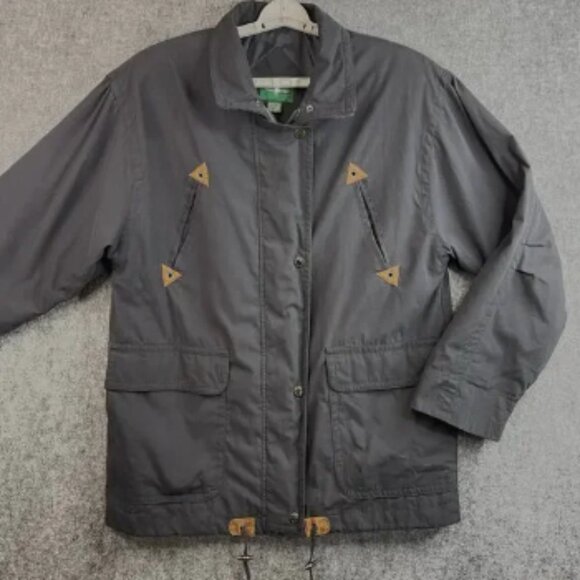 Vintage HUNT CLUB Utility Jacket Medium Tall Black - Picture 1 of 9